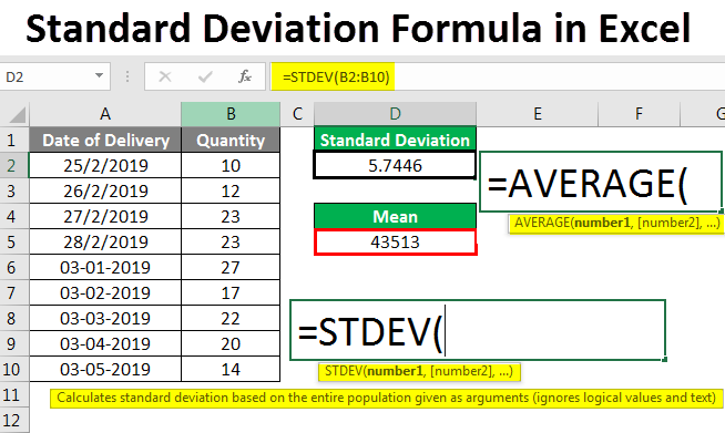 How to Calculate Standard Deviation in Excel